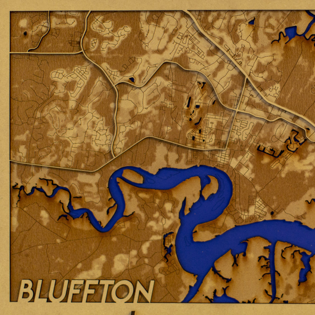 Bluffton Lowcountry Map – Alien Workshop Art